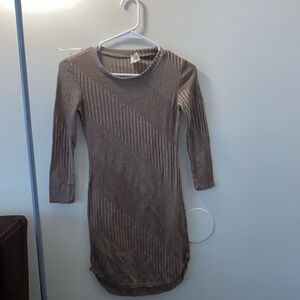 Brown long sleeve dress